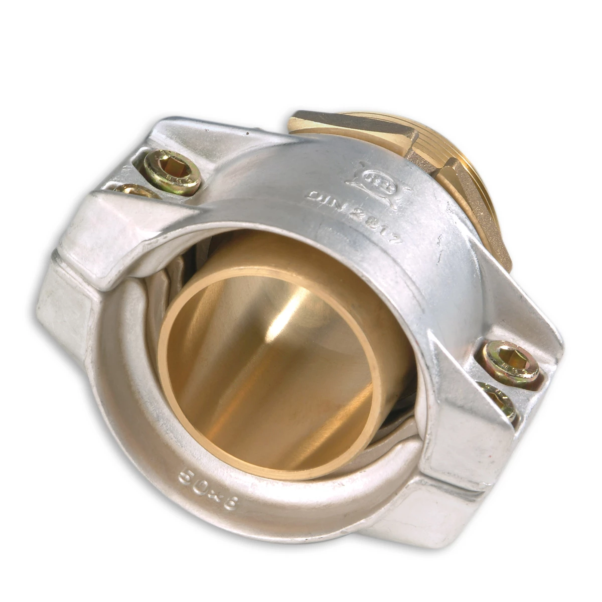 Clamp shell flange - brass stainless steel | KLINGER